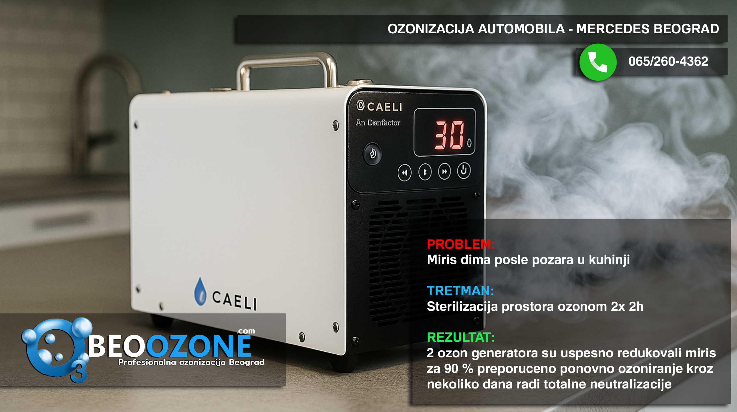 Beoozone resenja - Uklanjanje mirisa dima posle požara u kuhinji — Kako ozonizacija vraća kvalitet&hellip;