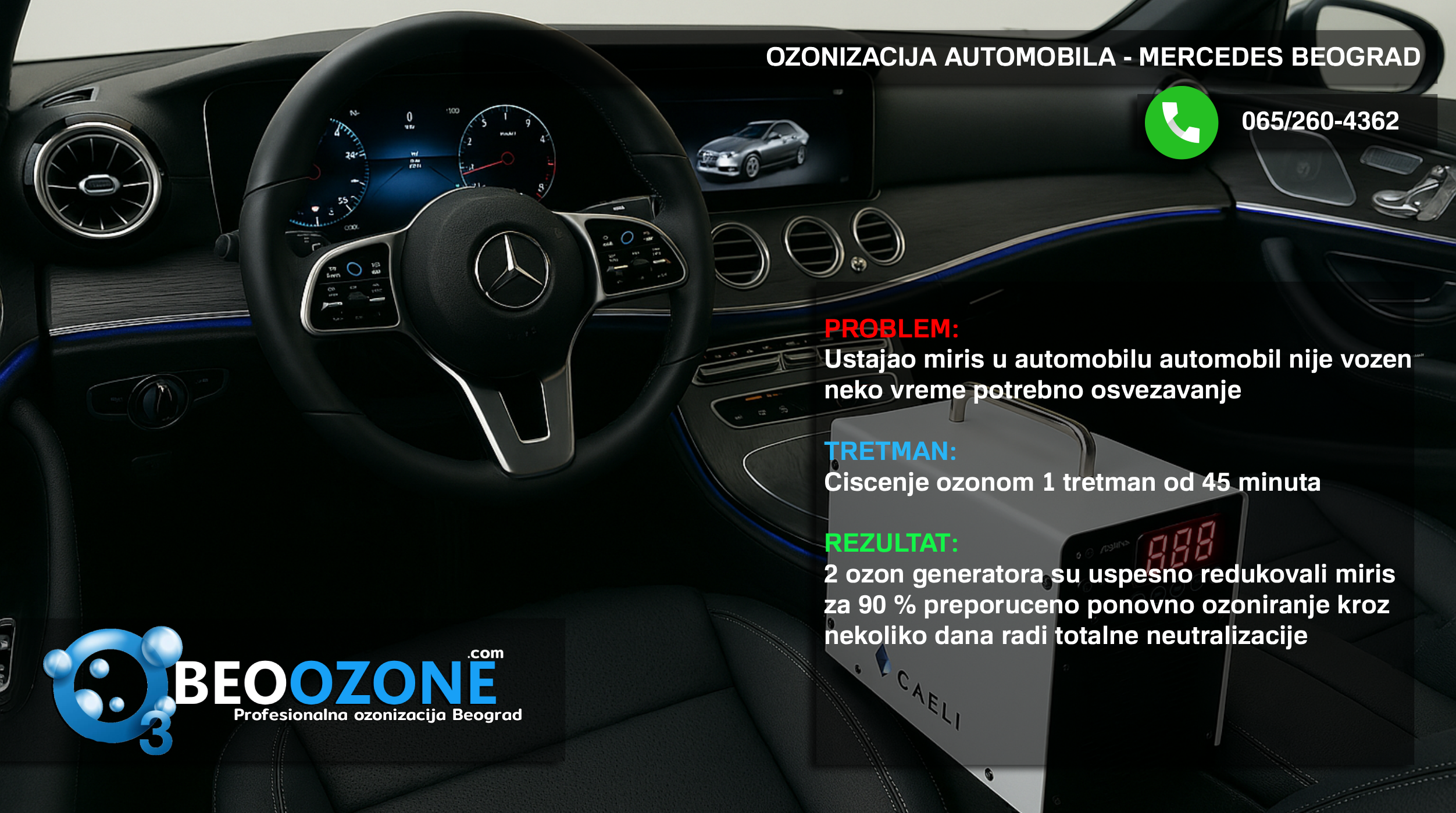 Ozoniranje automobila Beograd - O3 Ozoniranje auta Beograd
